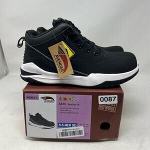 Avenger Women's Blk Work Boots Size 8.5 Safety Toe EH Rated